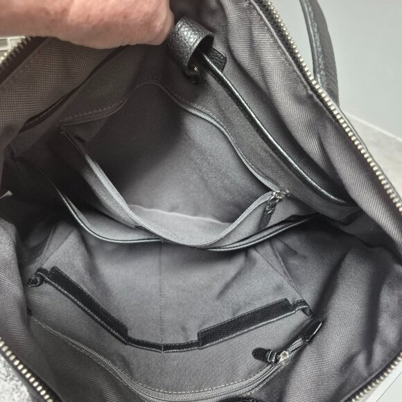 Cole Haan Grand Series Black Leather Backpack Travel Bag - Picture 15 of 15